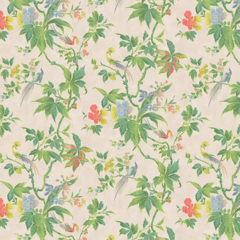0247PAFEATH - Paradise Wallpaper - Cream - Little Greene