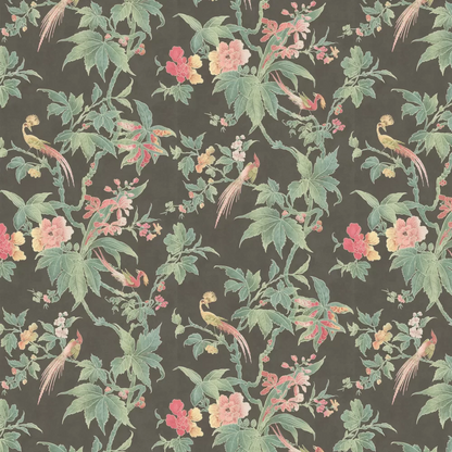 0247PANIGHT - Paradise Wallpaper - Ebony - Little Greene