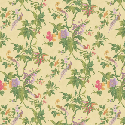 0247PASUNRI - Paradise Wallpaper - Pale Yellow - Little Greene