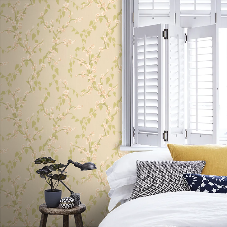 0247SAPOMME - Sakura Wallpaper - Cream - Little Greene