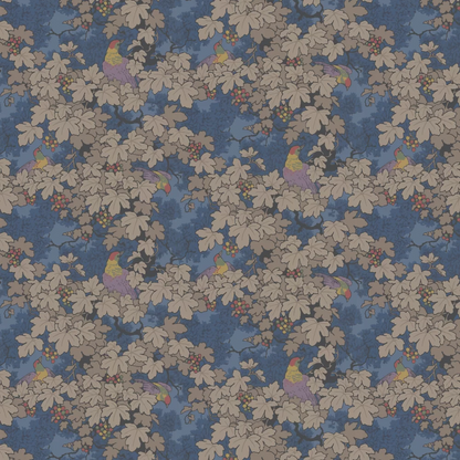 0247VIBLEUZ - Vine Wallpaper - Blue - Little Greene