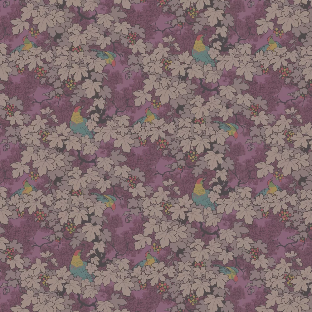 0247VIROUGE - Vine Wallpaper - Mulberry - Little Greene