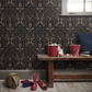 0251ALCHARC - Albemarle St Wallpaper - Charcoal - Little Greene