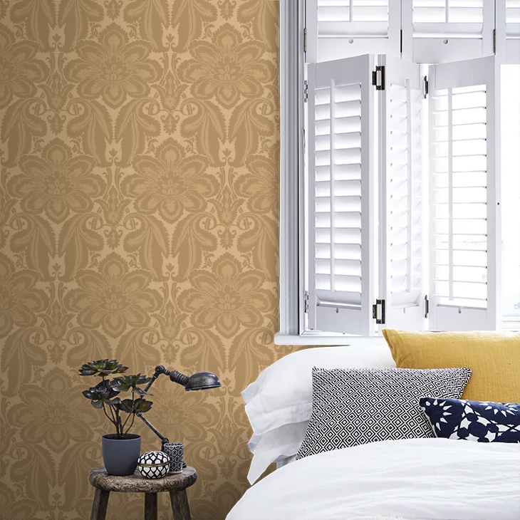 0251ALGOLDZ - Albemarle St Wallpaper - Golden Yellow - Little Greene