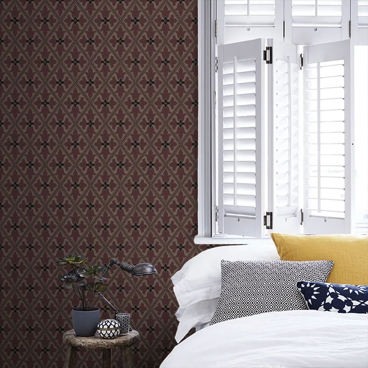0251BAMONAR - Bayham Abbey Wallpaper - Monarch - Little Greene
