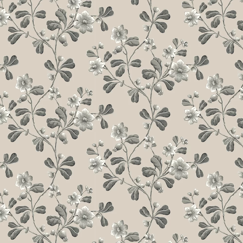 0251BRMONOZ - Broadwick St Wallpaper - Black - Little Greene