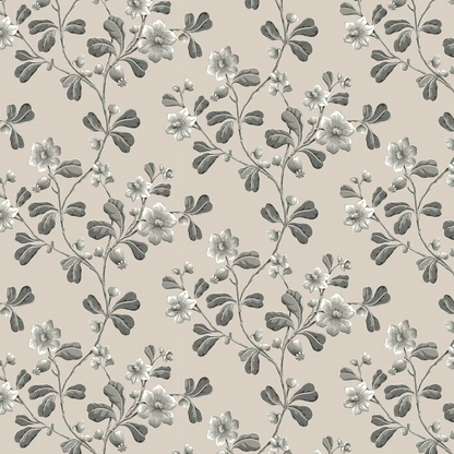 0251BRMONOZ - Broadwick St Wallpaper - Black - Little Greene
