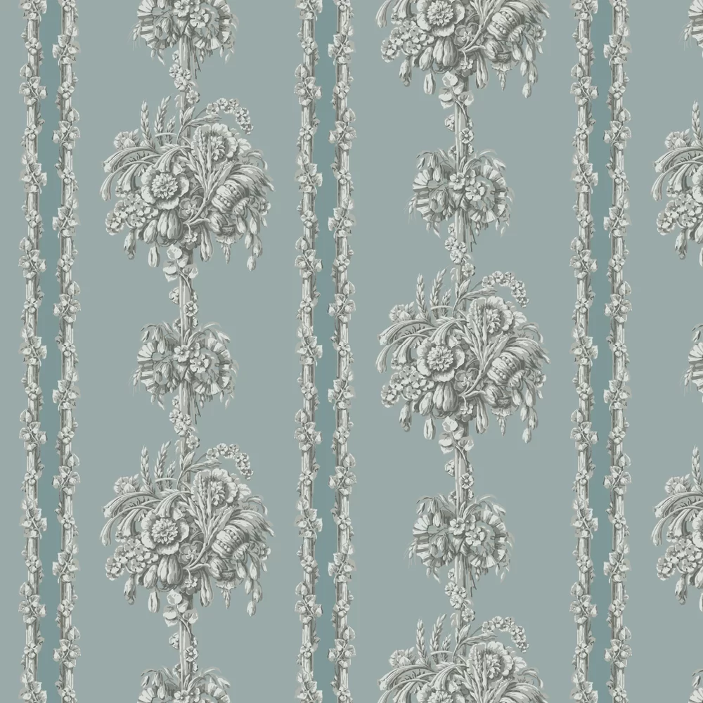 0251CBARCHI - Chelsea Bridge Wallpaper - Archive Blue - Little Greene