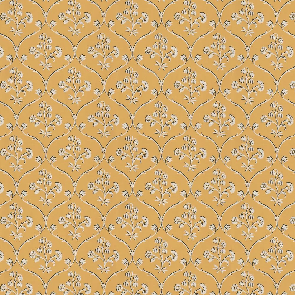 0251CRWHEAT - Cranford Wallpaper - Wheat Yellow - Little Greene