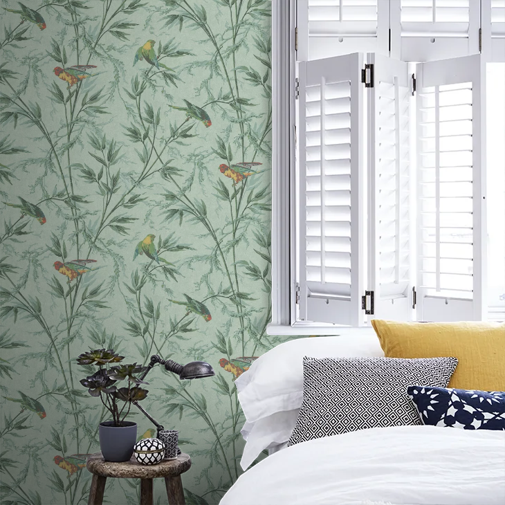 0251GOVERDI - Great Ormond St Wallpaper - Aqua and Green - Little Greene
