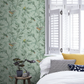 0251GOVERDI - Great Ormond St Wallpaper - Aqua and Green - Little Greene