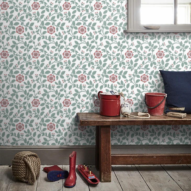 0251RGDORCA - Richmond Green Wallpaper - Dorcas - Little Greene