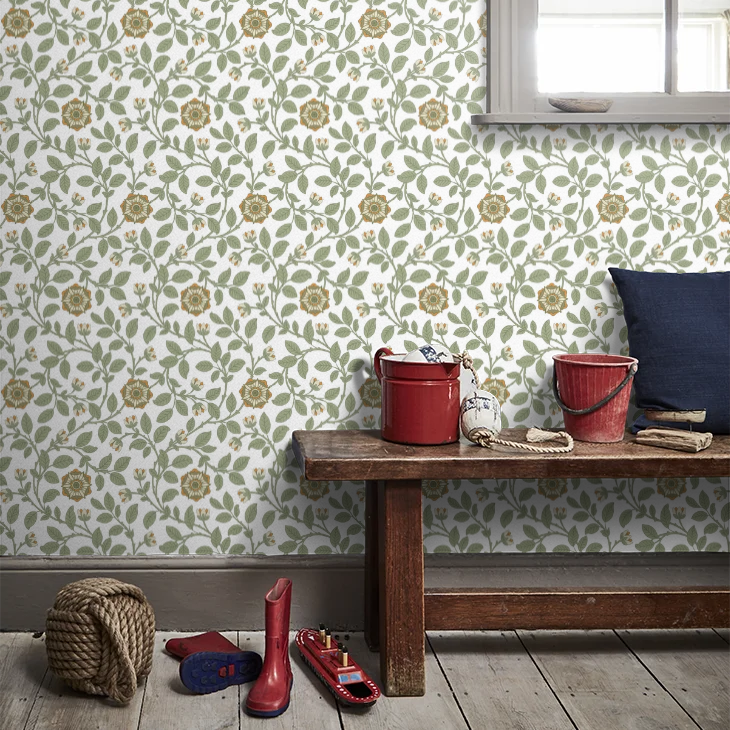 0251RGGUINE - Richmond Green Wallpaper - Guinevere - Little Greene