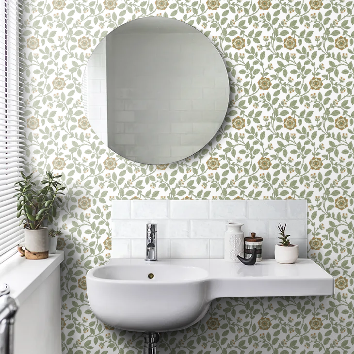 0251RGGUINE - Richmond Green Wallpaper - Guinevere - Little Greene