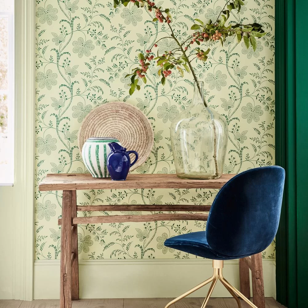 0256BSACORN - Bedford Square Wallpaper - Acorn - Little Greene