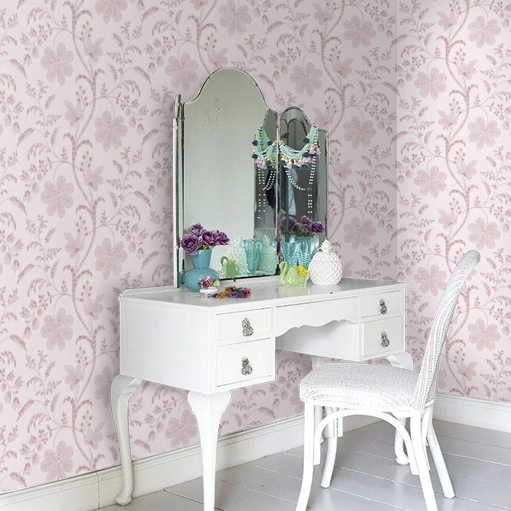 0256BSHELLE - Bedford Square Wallpaper - Hellebore - Little Greene