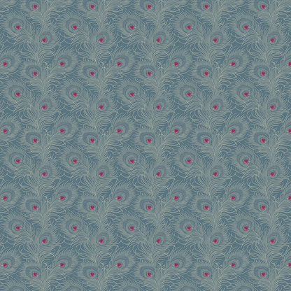 0256CTBLUEP - Carlton House Terrace Wallpaper - Blue Plume - Little Greene
