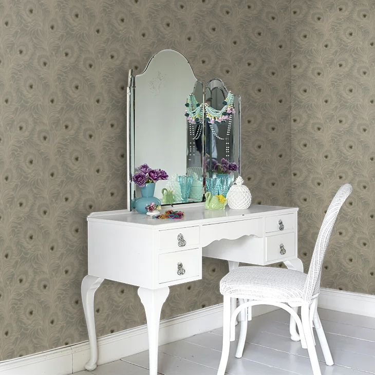 0256CTSLATE - Carlton House Terrace Wallpaper - Slate - Little Greene