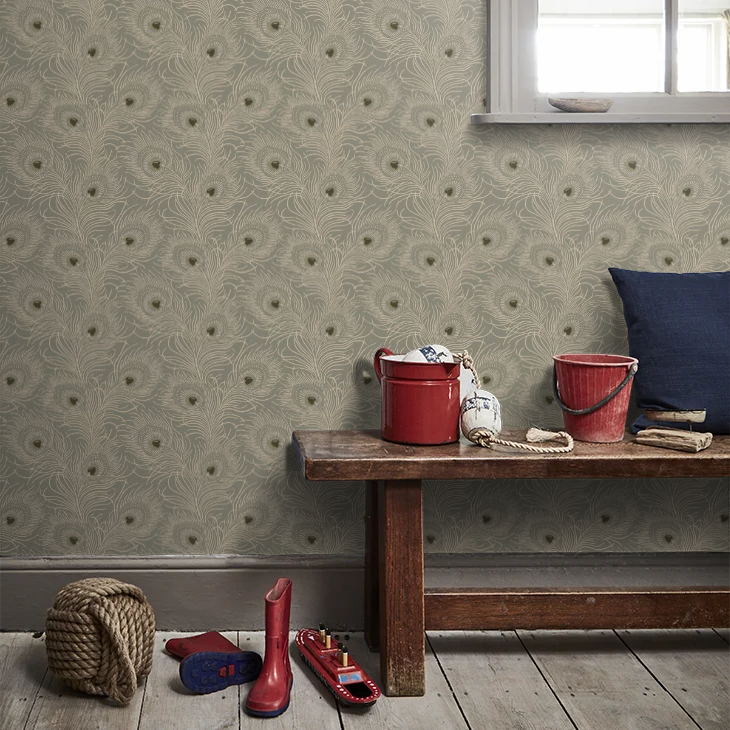 0256CTSLATE - Carlton House Terrace Wallpaper - Slate - Little Greene