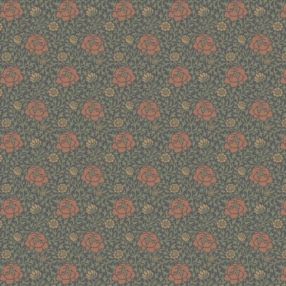 0256LWASHZZ - Lansdowne Walk Wallpaper - Ash - Little Greene