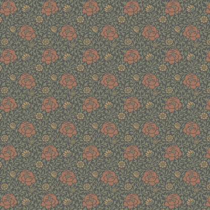 0256LWASHZZ - Lansdowne Walk Wallpaper - Ash - Little Greene