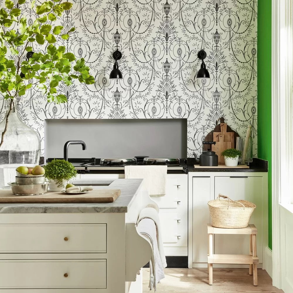 0256MAGLACE - Marlborough Wallpaper - Glace - Little Greene