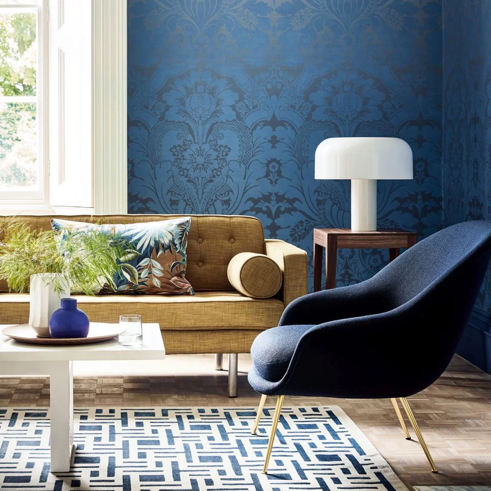 0256SJCOBAL - St James's Park Wallpaper Mural - Cobalt Fade - Little Greene
