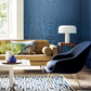 0256SJCOBAL - St James's Park Wallpaper Mural - Cobalt Fade - Little Greene