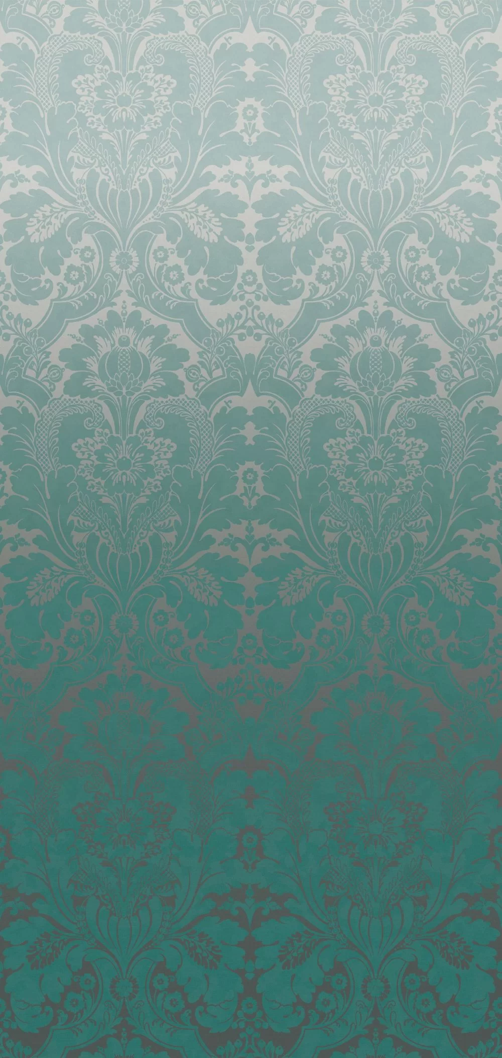 0256SJTEALF - St James's Park Wallpaper Mural - Teal Fade - Little Greene