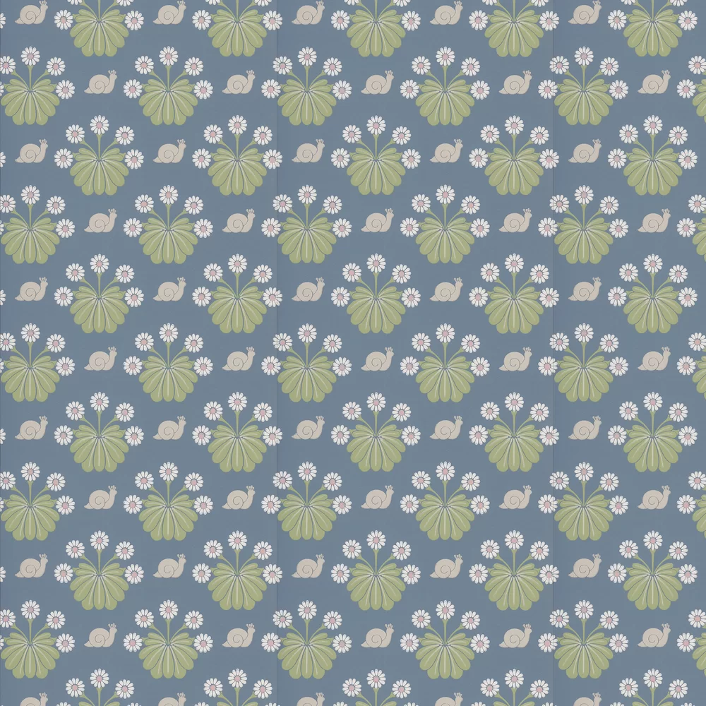 0260BUJUNIP - Burges Snail Wallpaper - Juniper - Little Greene