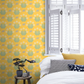 0260BULEMON - Burges Snail Wallpaper - Lemon - Little Greene