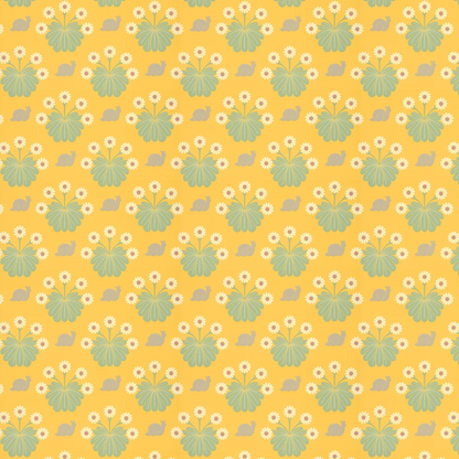 0260BULEMON - Burges Snail Wallpaper - Lemon - Little Greene
