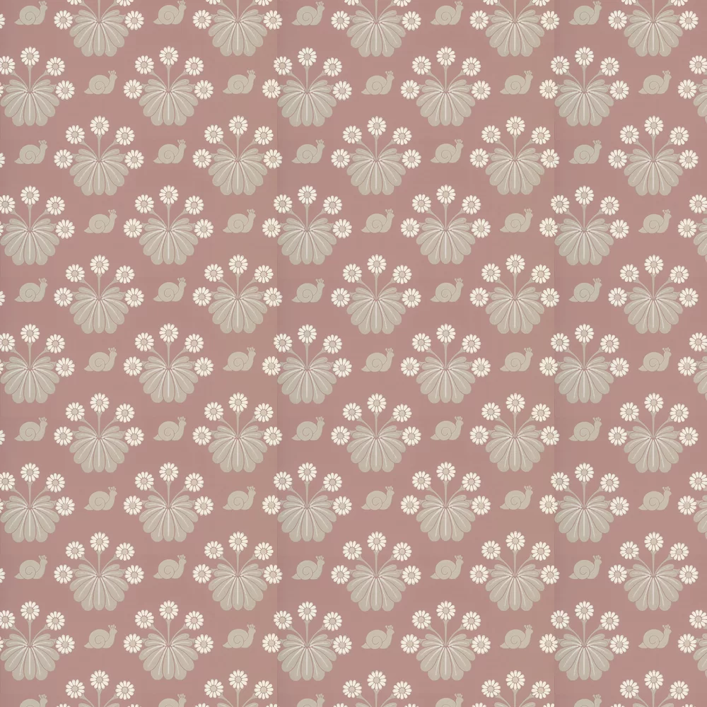 0260BUROSIE - Burges Snail Wallpaper - Rosie - Little Greene