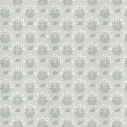 0260BUSILVE - Burges Snail Wallpaper - Silver - Little Greene
