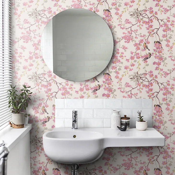 0260MAMINER - Massingberd Blossom Wallpaper - Mineral - Little Greene