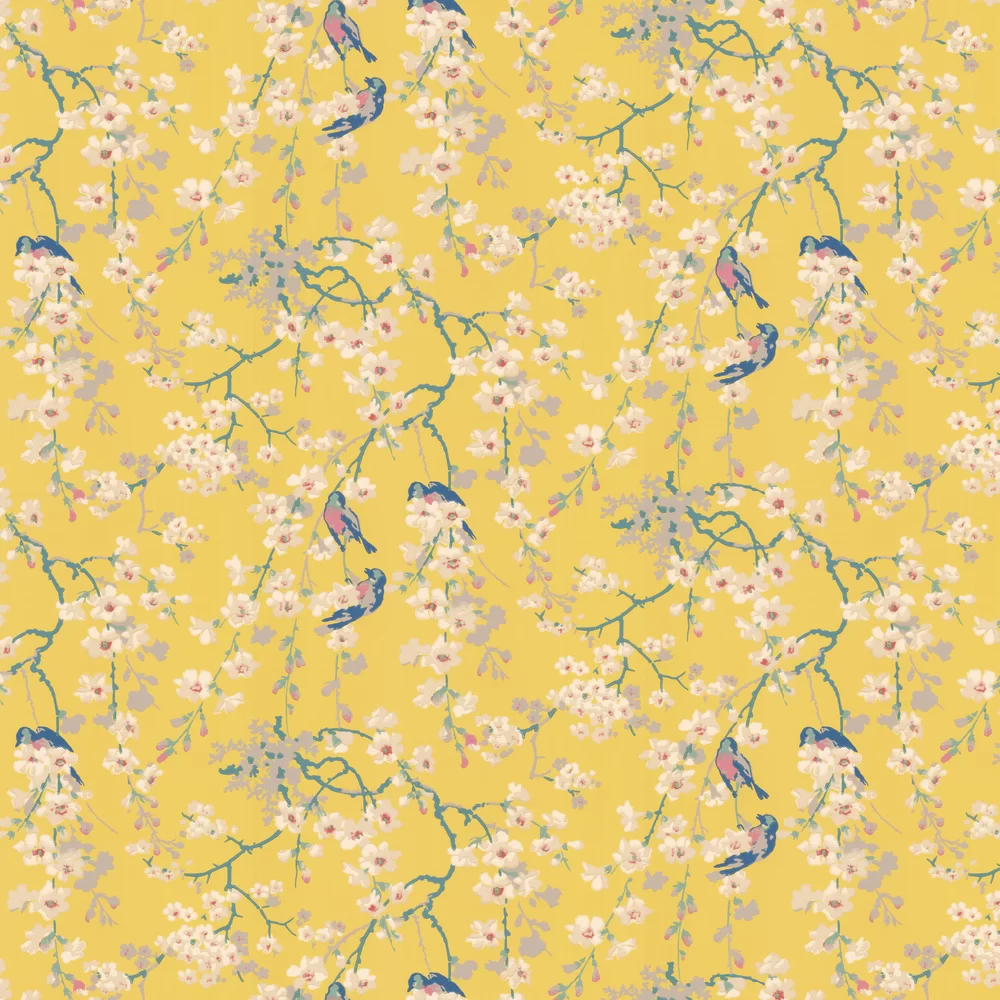 0260MAYELLO - Massingberd Blossom Wallpaper - Yellow - Little Greene