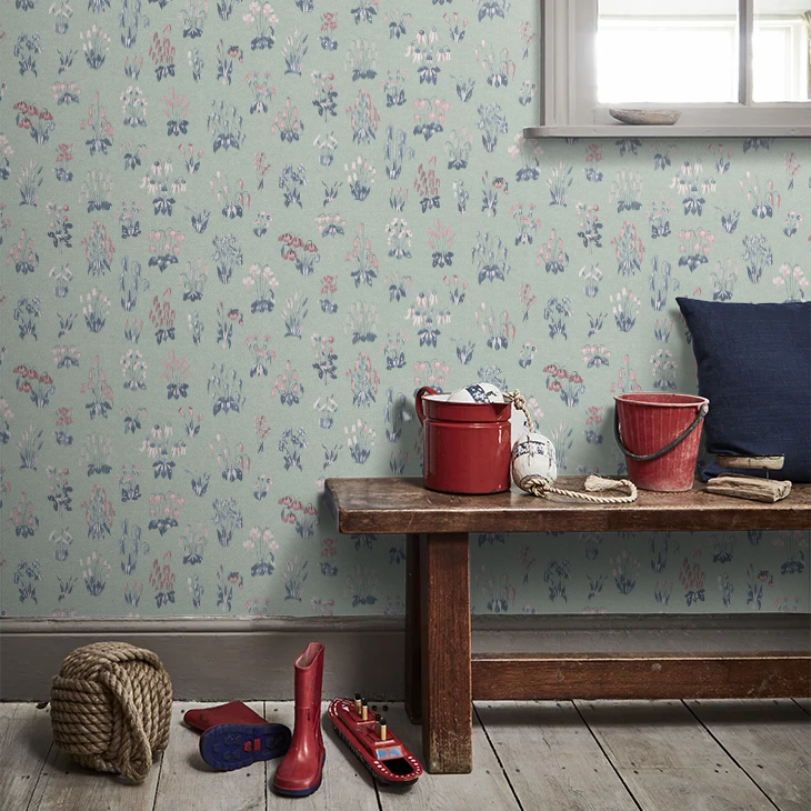 0260MFCHAMB - Millefleur Wallpaper - Chambray - Little Greene