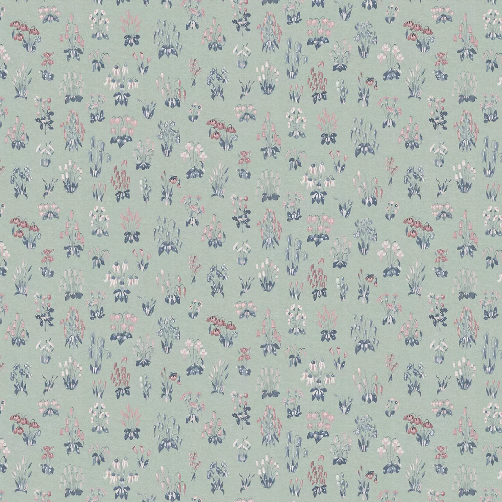 0260MFCHAMB - Millefleur Wallpaper - Chambray - Little Greene