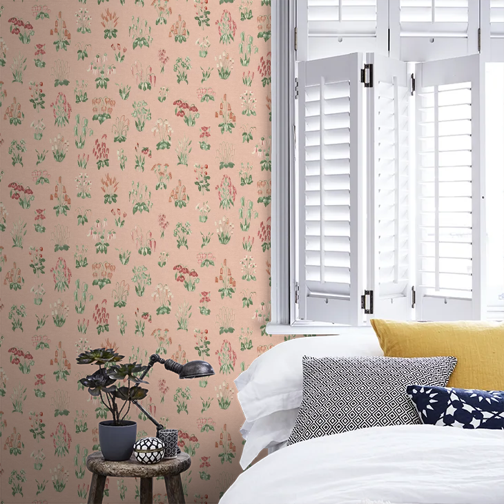 0260MFMASQU - Millefleur Wallpaper - Masquerade - Little Greene