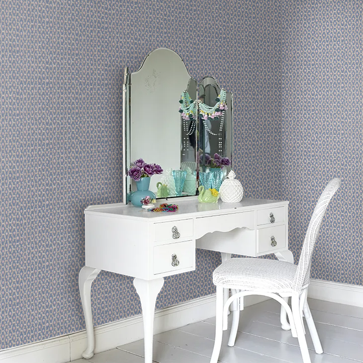 0260MOBLUEZ - Moy Wallpaper - Blue - Little Greene