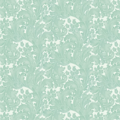 0260TUAQUAZ - Tulip Wallpaper - Aqua - Little Greene