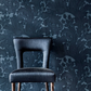 0260TUBLUEZ - Tulip Wallpaper - Blue Black - Little Greene