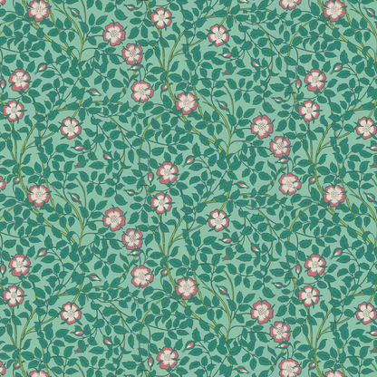 0263BRGVERD - Briar Rose Wallpaper - Green Verditer - Little Greene