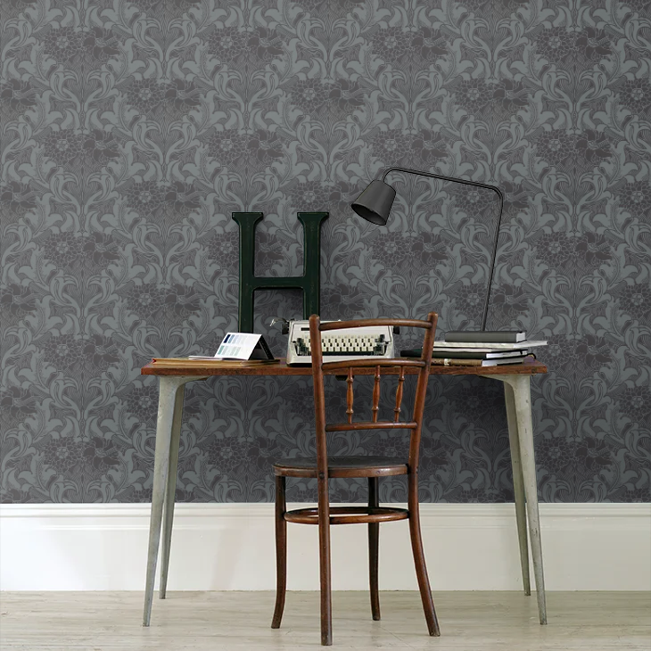 0263DAETRUR - Dahlia Scroll Wallpaper - Etruria - Little Greene