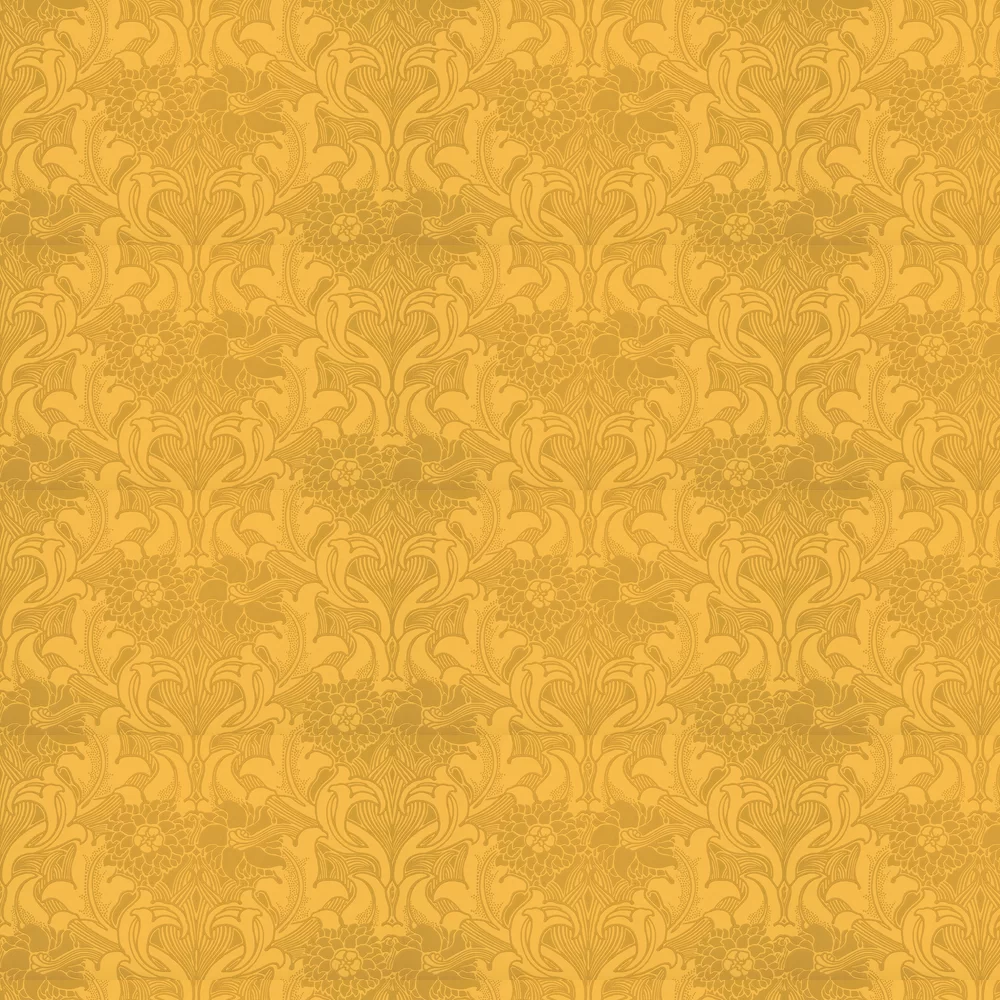 0263DAGIALL - Dahlia Scroll Wallpaper - Giallo - Little Greene