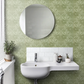 0263DAPEAGR - Dahlia Scroll Wallpaper - Pea Green - Little Greene