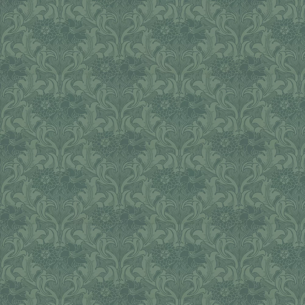 0263DATEAWI - Dahlia Scroll Wallpaper - Tea with Florence - Little Greene