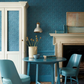 0263HOAIRFO - Hoja Wallpaper - Air Force Blue - Little Greene