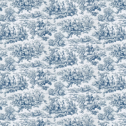 0263LOMAZAR - Lovers Toile Wallpaper - Mazarine - Little Greene