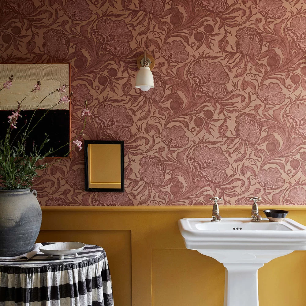 0263PTMASQU - Poppy Trail Wallpaper - Masquerade - Little Greene